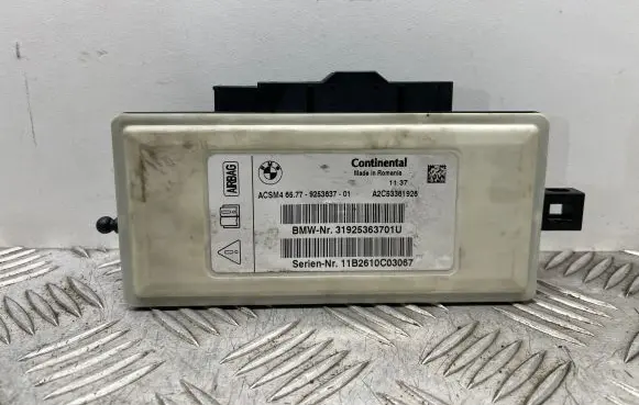 BMW 5 F10 F11 Airbag control unit/module 9253637 65779253637 A2C53361926