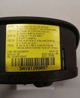 Opel Meriva A Steering wheel airbag 93319475 93364387 18114956