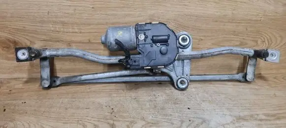 Front wiper linkage and motor