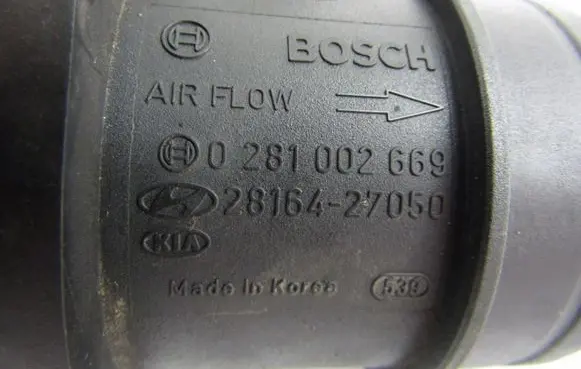 KIA Cerato Mass air flow meter 0281002669