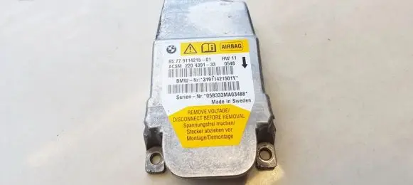 BMW 5 E60 E61 Airbag control unit/module 911421501 9114215-01