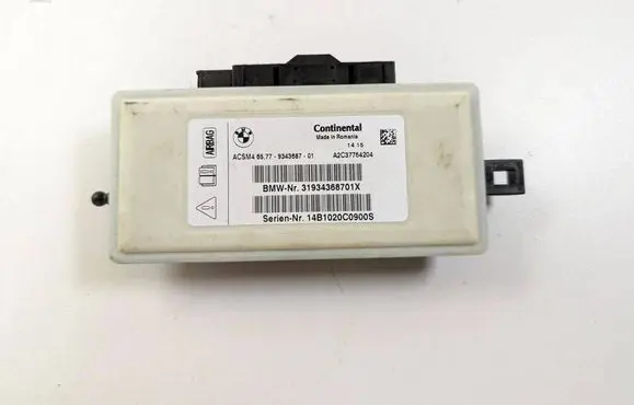 BMW 7 F01 F02 F03 F04 Airbag control unit/module 9343687