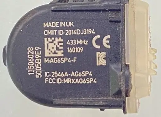 Opel Astra K Tire pressure sensor 