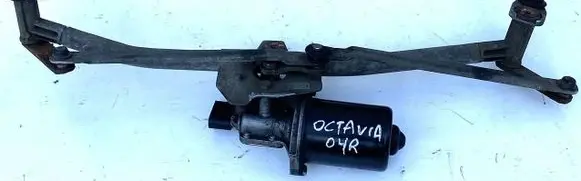 Front wiper linkage and motor