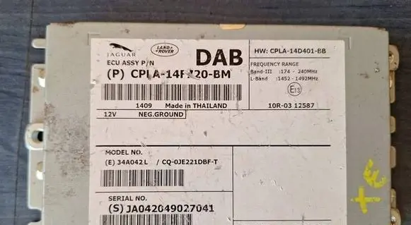 Jaguar XE HiFi Audio sound control unit CPLA14FF20BM CPLA14D401BB 10R0312587