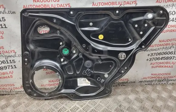Volkswagen PASSAT B6 Rear window lifting mechanism without motor 3C4839756F