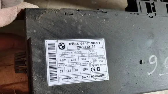 BMW 3 E90 E91 CAS control unit/module 5WK495130BR 9147196 2073512135