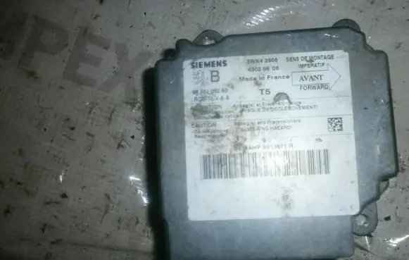 Peugeot 307 Airbag control unit/module 9650109280 5wk42908
