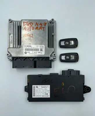 BMW 5 E60 E61 Engine ECU kit and lock set 7812500 0281015552 030324437