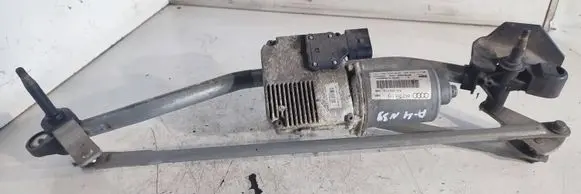 Front wiper linkage and motor