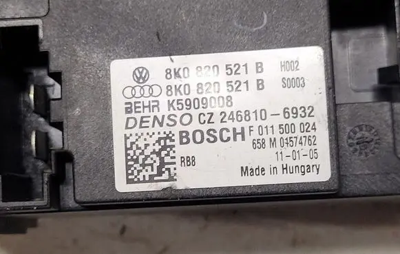 Audi A4 S4 B8 8K Heater blower motor/fan resistor 8K0820521B K5909008 2468106932