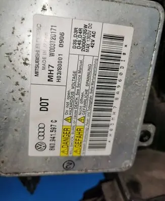Audi A4 S4 B8 8K Headlight/headlamp 8K0941597C W003T20171 8k0907472A