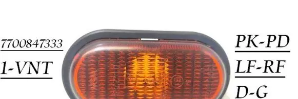 Renault Kangoo I Front fender indicator light 7700847333