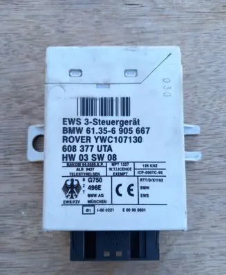 BMW 5 E39 Immobilizer control unit/module 61356905667 YWC107130 608377UTA