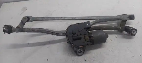 Front wiper linkage and motor