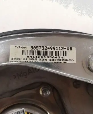 Mercedes-Benz Vito Viano W639 Steering wheel airbag 305732499112AB 63986018029B5108 0006061933S04348