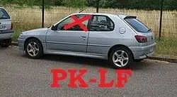 Peugeot 306 Front door window/glass (coupe) 43R000015 PK160EF25RR100