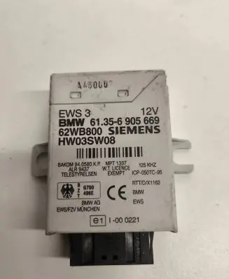 BMW 3 E46 Immobilizer control unit/module 61356905669 62WB800