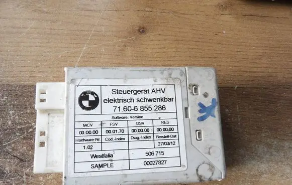 BMW 5 F10 F11 AHM trailer towing control unit/module 71606855286 00027827 506715