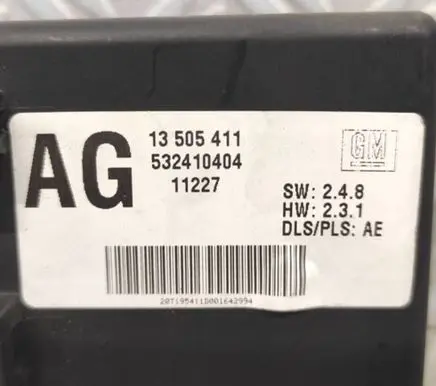 Opel Astra J Other control units/modules 13505411 532410404 11227