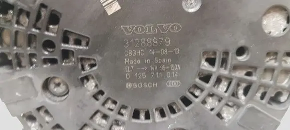 Volvo V40 Generator/alternator 31288879 0125711014