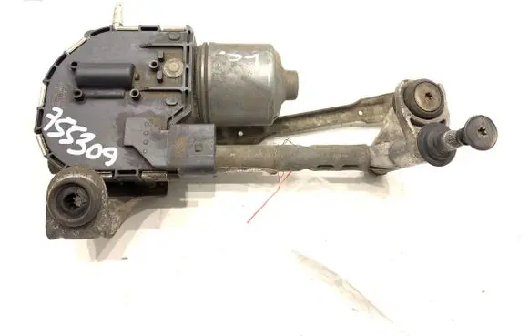 Front wiper linkage and motor