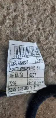 Fiat Ducato Front door wiring loom 1351438080 01351438000