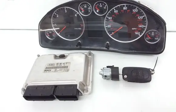 Audi A6 S6 C5 4B Engine ECU kit and lock set 4B0920981J 4B1907401D 0281010494