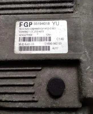 Opel Combo C Engine control unit/module 55194018YU 7160006203
