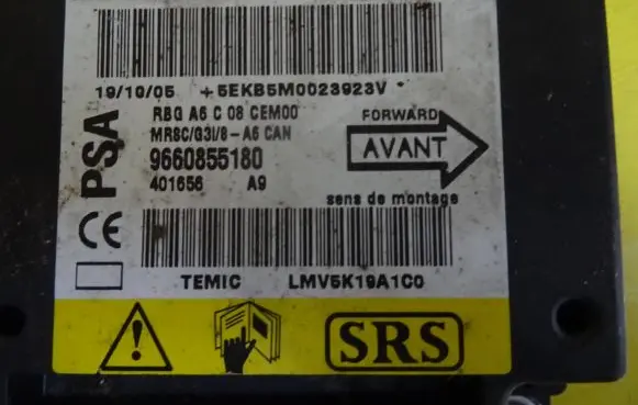 Citroen C2 Airbag control unit/module 9660855180