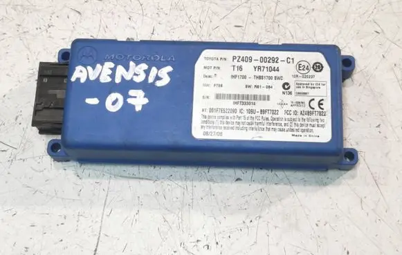 Toyota Avensis T250 Bluetooth control unit module PZ4090029201 YR71044 001F7E522090