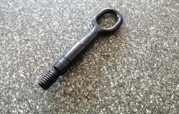 Towing hook eye