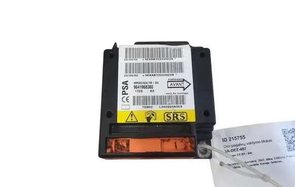 Citroen C5 Airbag control unit/module 9641968380