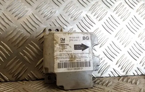 Opel Zafira A Airbag control unit/module 09229303
