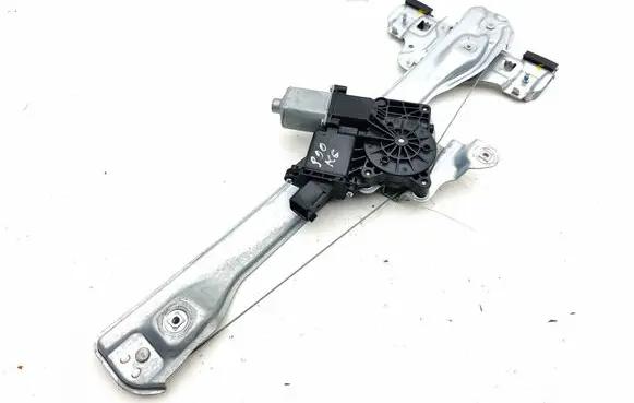 Rear door window regulator with motor