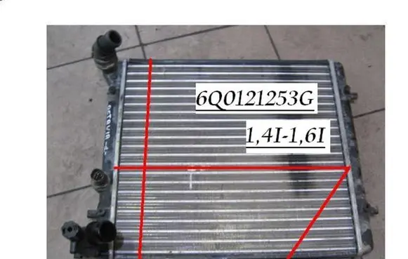 Skoda Octavia Mk1 (1U) Coolant radiator 6Q0121253G