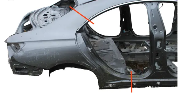 Mercedes-Benz CLA C117 X117 W117 Rear quarter panel 