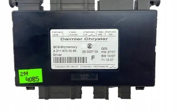 Mercedes-Benz E W211 Seat control module A2118704085