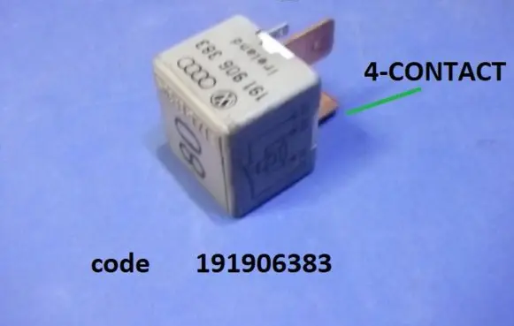 Audi 80 90 B3 Fuel pump relay 191906383