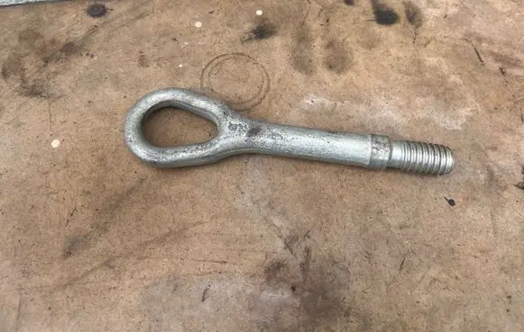 Towing hook eye