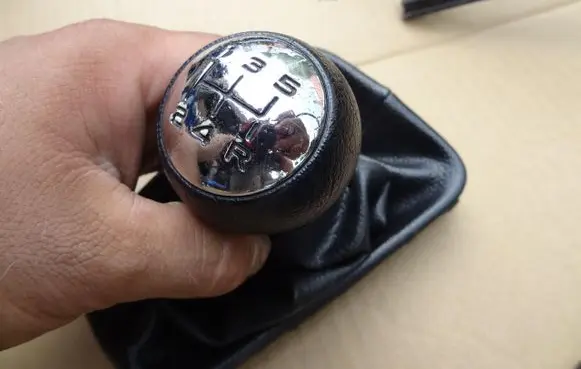 Gear lever shifter trim leather/knob