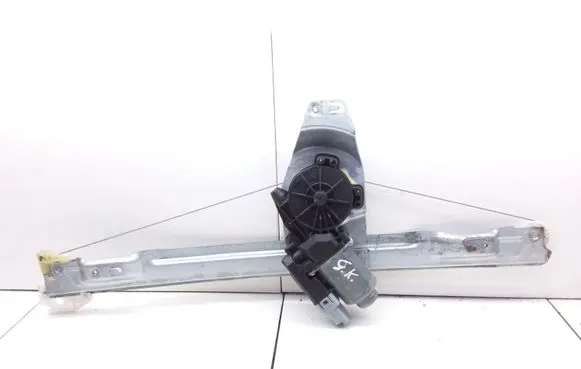 Rear door window regulator with motor