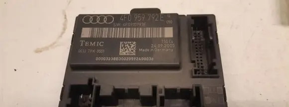 Audi A6 S6 C6 4F Door central lock control unit/module 4F0959792E