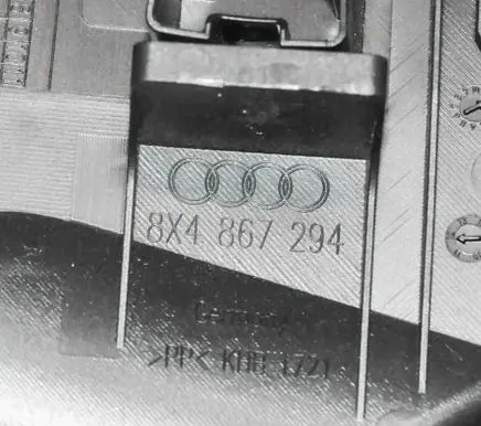 Audi A1 (B) pillar trim (top) 8X4867294