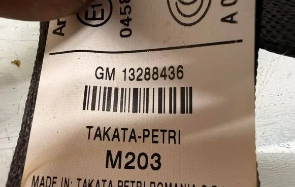 Opel Insignia A Rear seatbelt 13288436
