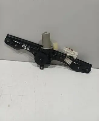 Rear door window regulator with motor