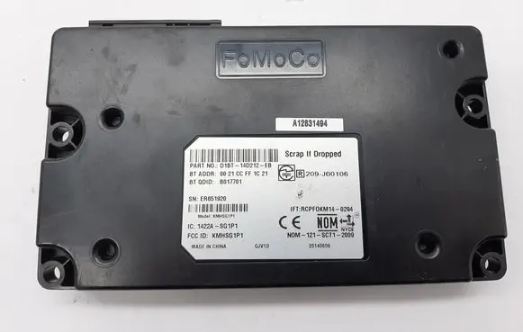 Ford Focus Bluetooth control unit module 209J00106 D1BT14D212EB