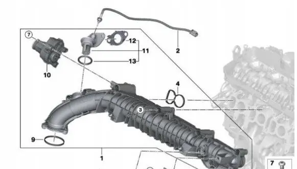 BMW X3 G01 Intake manifold 11618471742