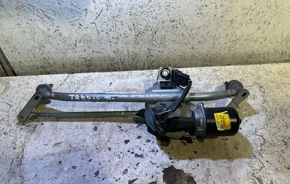 Front wiper linkage and motor