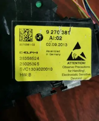 BMW 5 F10 F11 Seat control switch 9270381